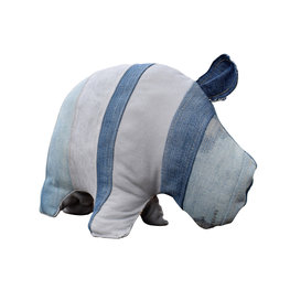 Nijlpaard van spijkerstof