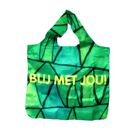 Opvouwbare trendy eco draagtas "Blij met jou" tasje Opvouwbare trendy eco draagtas "Blij met jou" tasje