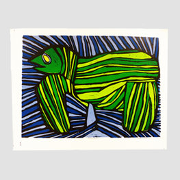 'Zeeschildpad' van Derk Wessels 58x41 cm