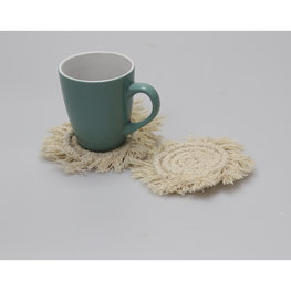 Macramé onderzettertjes set van 4 stuks
