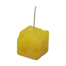Blokjes kaas kaars geel