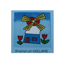 Handbeschilderde kaart ''groeten uit Holland'' Handbeschilderde kaart ''groeten uit Holland''